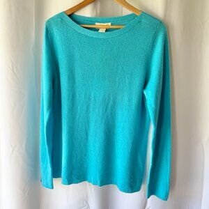 NWT 100% Cashmere Sweater Peck & Peck Turquoise Women Size XL
